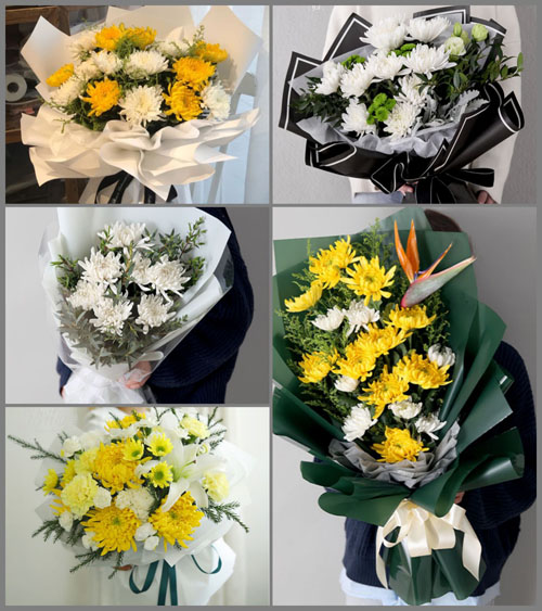 山东青岛胶州市营海街道白事花束代送
